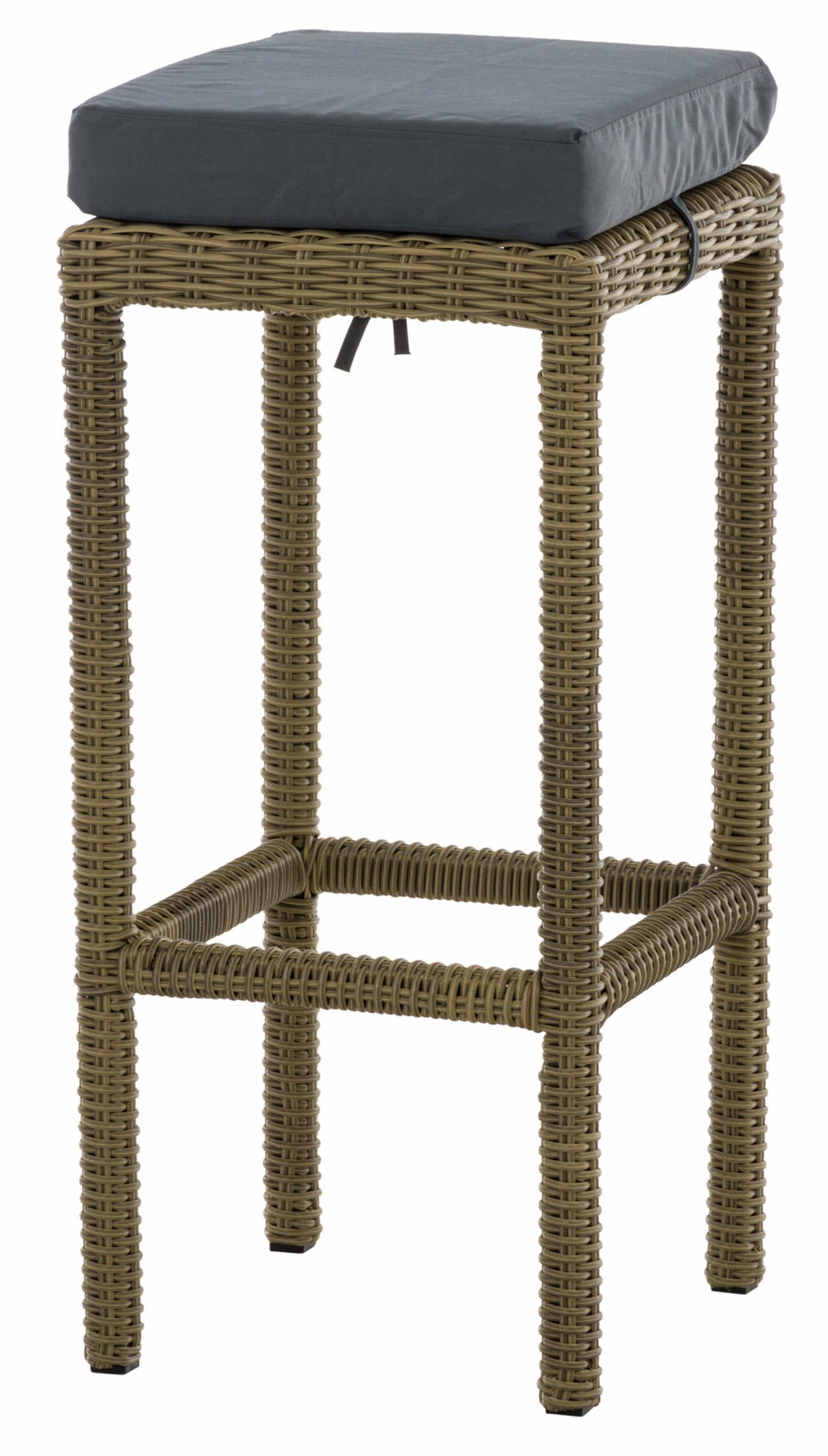 CLP Gartenstuhl Alia 5mm, mit Aluminiumgestell, Sitzhöhe von 75 cm