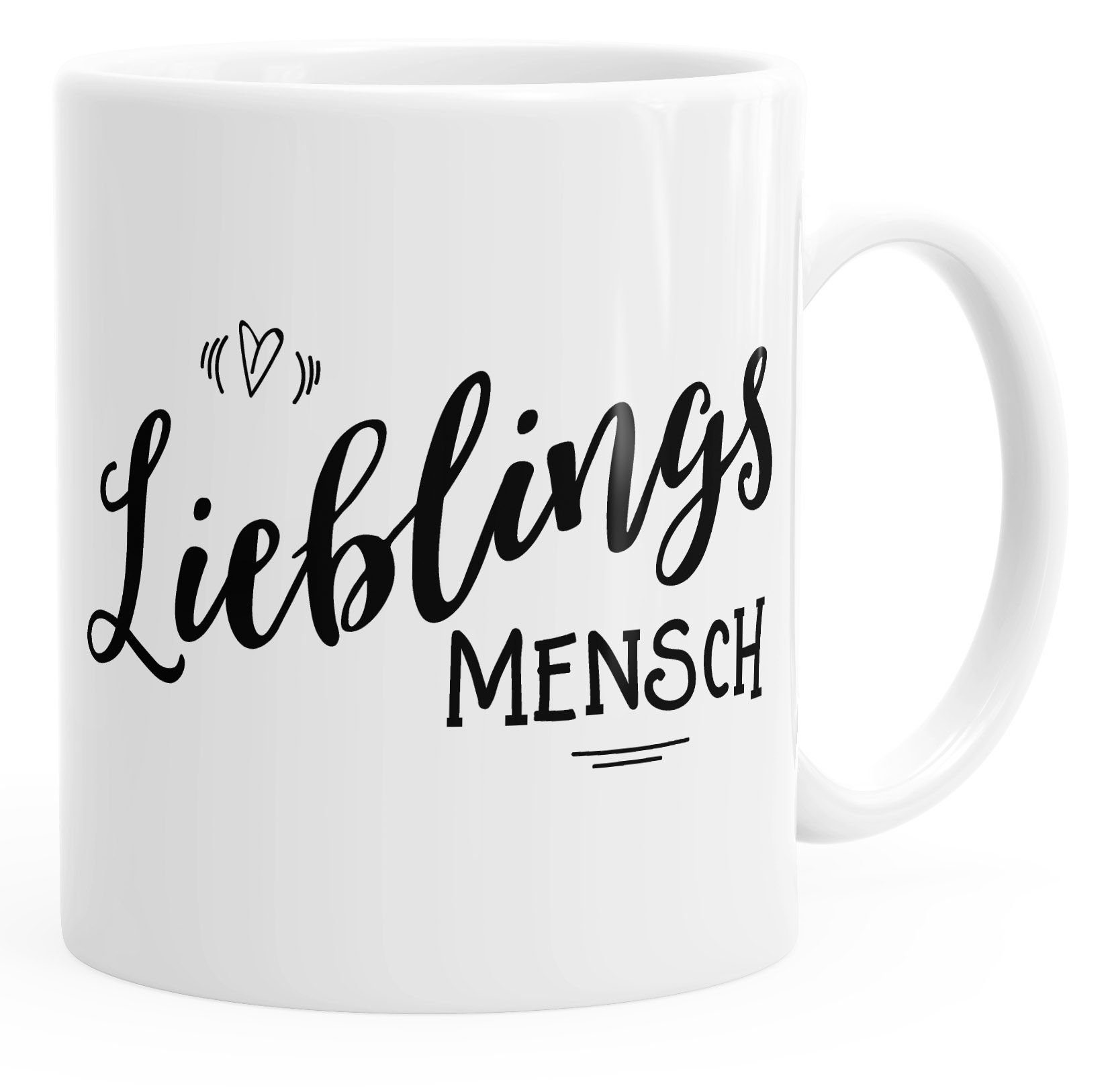 MoonWorks Tasse Kaffee-Tasse Lieblingsmensch Geschenk-Tasse Freundschaft Partner, Keramik