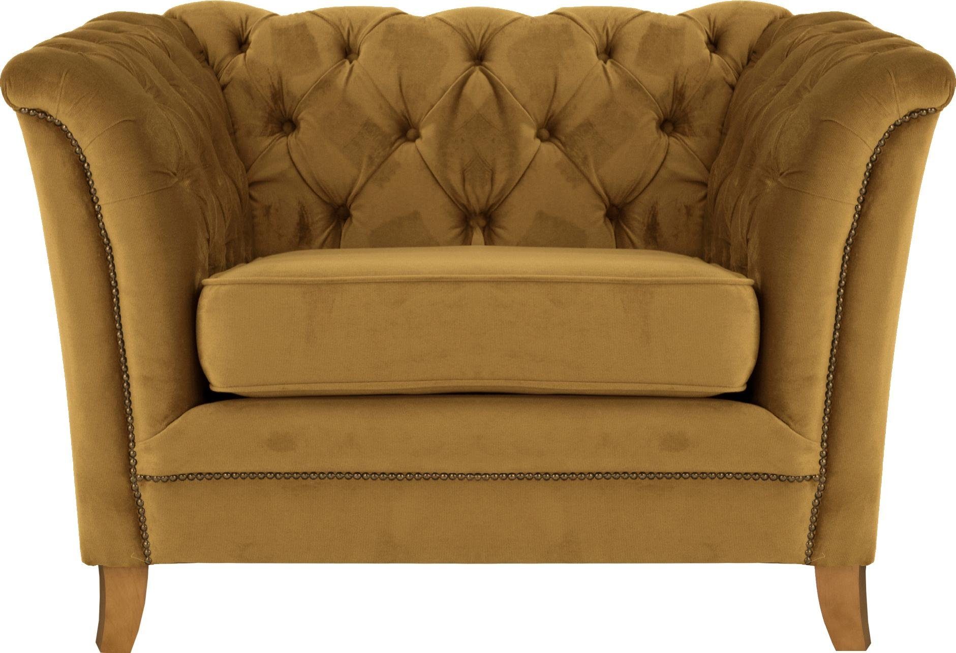 Home affaire Sessel Newport modernes Chesterfield, günstig online kaufen