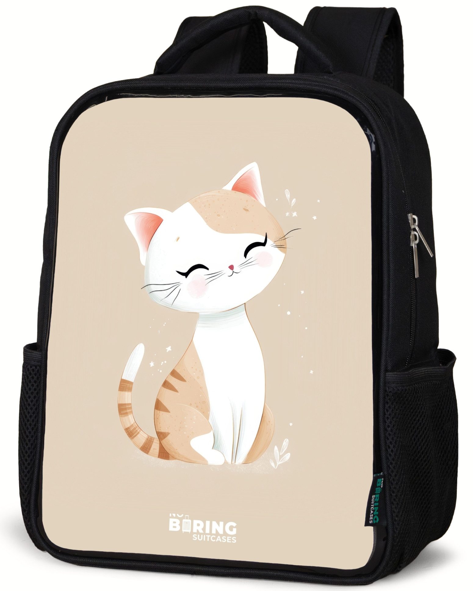 Rucksack Kätzchen in Beige und Weiß