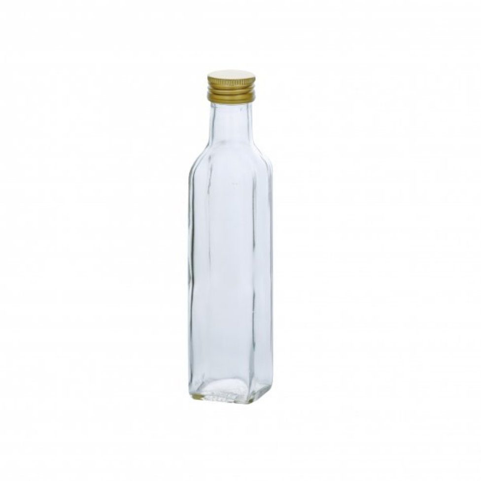 axentia Vorratsglas Glasflasche, eckig, ca. 250 ml 292158, (1-tlg)