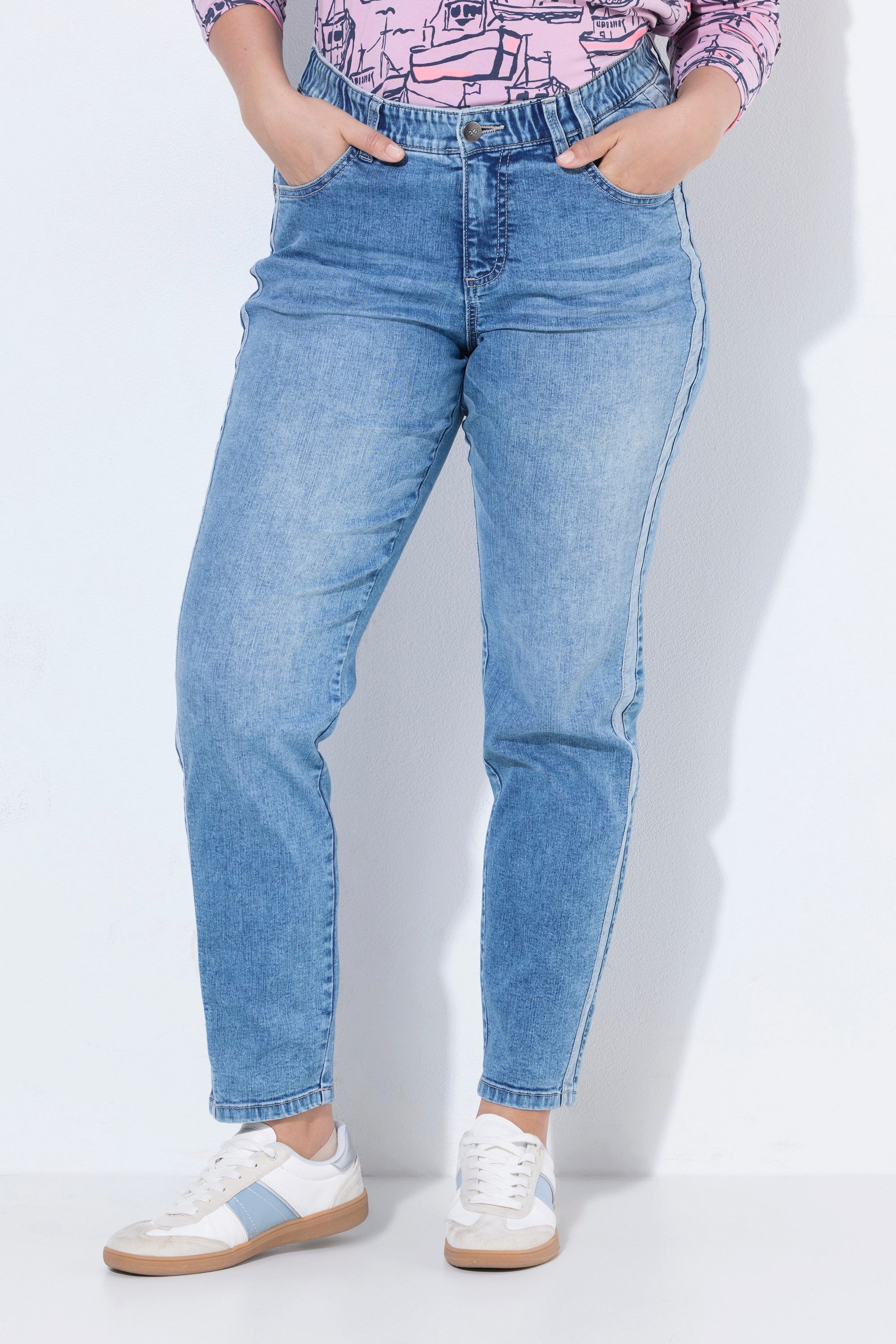 Laurasøn Röhrenjeans Slim-Denim Seitenstreifen
