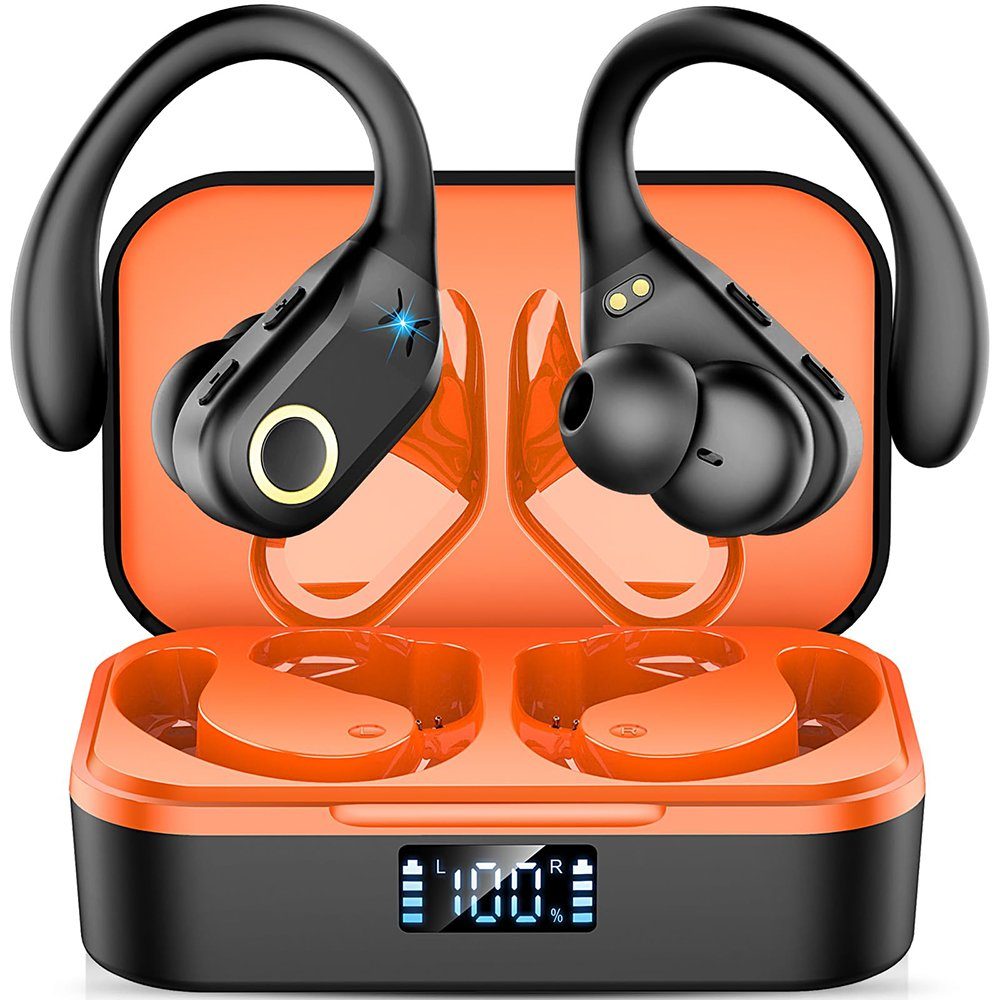 In (Geräuschunterdrückung, 60 USB-C, geschlossenerAkustik) Kopfhörer GelldG Stereo Ear Bluetooth 5.3 Std Akkulaufzeit, wasserdichte, Bluetooth, mit IPX5 lange Spielzeit Kopfhörer