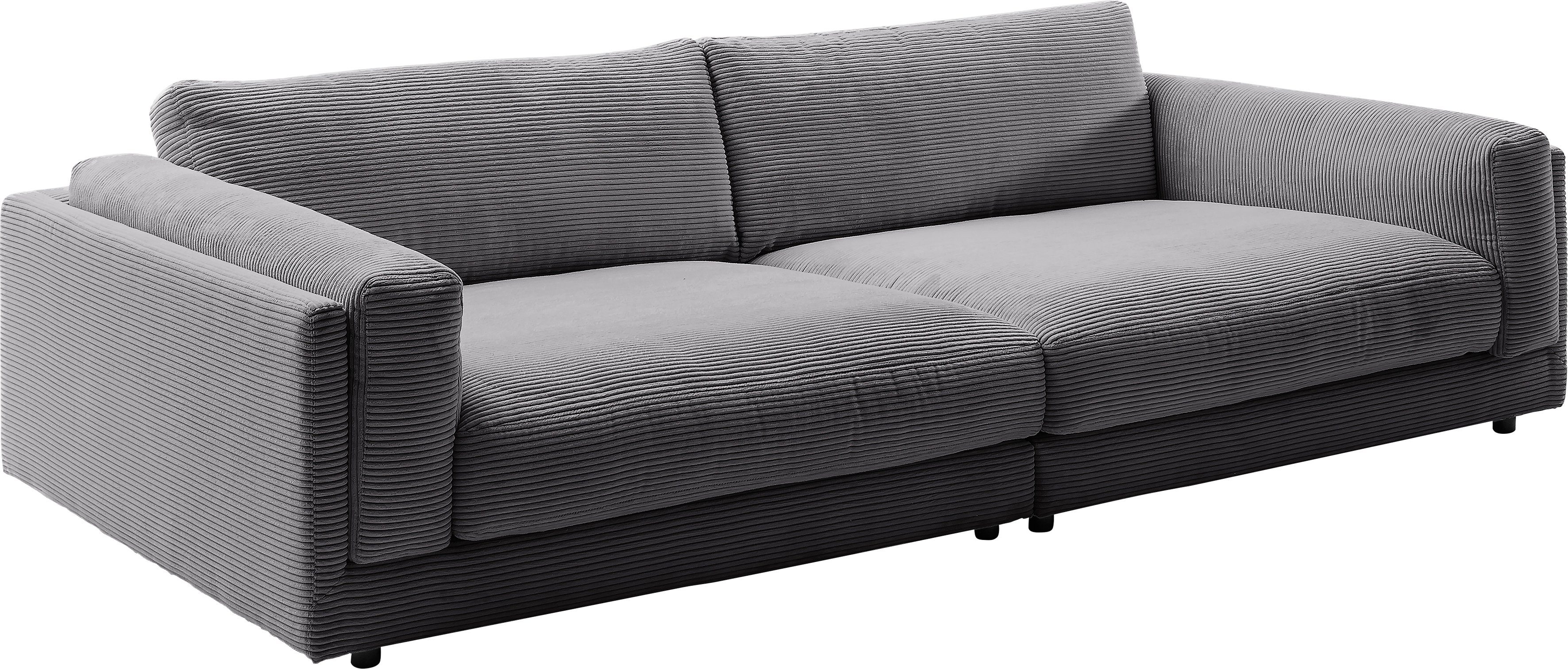3C Candy Big-Sofa Karalis mit extra großer Sitztiefe, elegantes Mega Sofa zum Relaxen, auch in Cord- oder Leder-Bezug, lose Kissen, loungige Bequemlichkeit