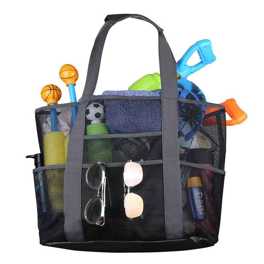 XL-Strandtasche Duschtasche Strandtasche aus Mesh Shopper Einkaufstasche
