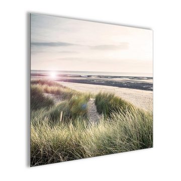 artissimo Glasbild Glasbild 30x30cm Bild Landschaft Meer Strand Düne, Landschaft: Strand
