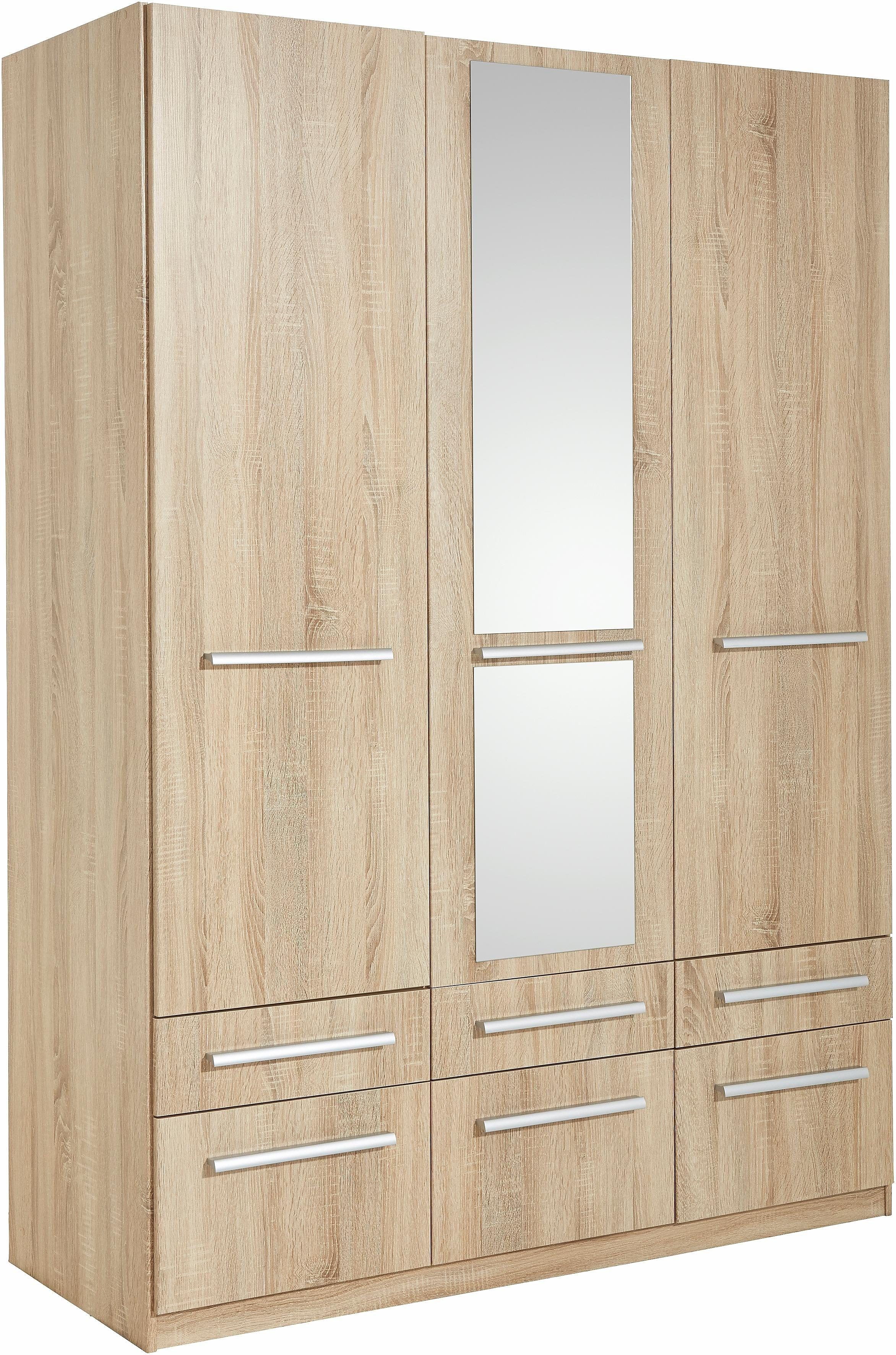 priess Kleiderschrank Schrank Garderobe Wäscheschrank Barcelona in 5 Breiten viel Stauraum, geräumige Schubkästen, mit Spiegel, MADE IN GERMANY