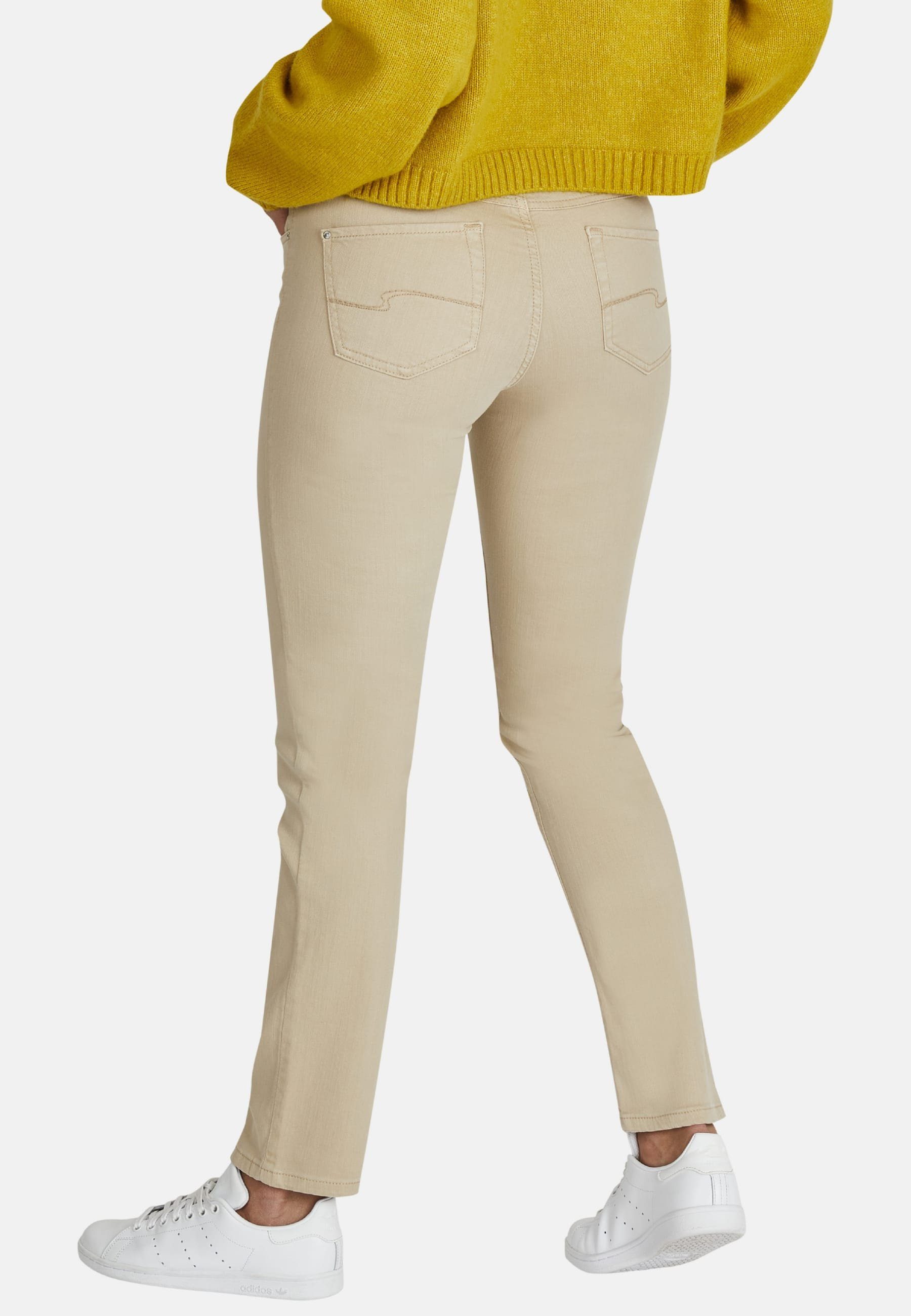 ANGELS Straight-Jeans Jeans Cici mit unifarbenem hellbraun Design