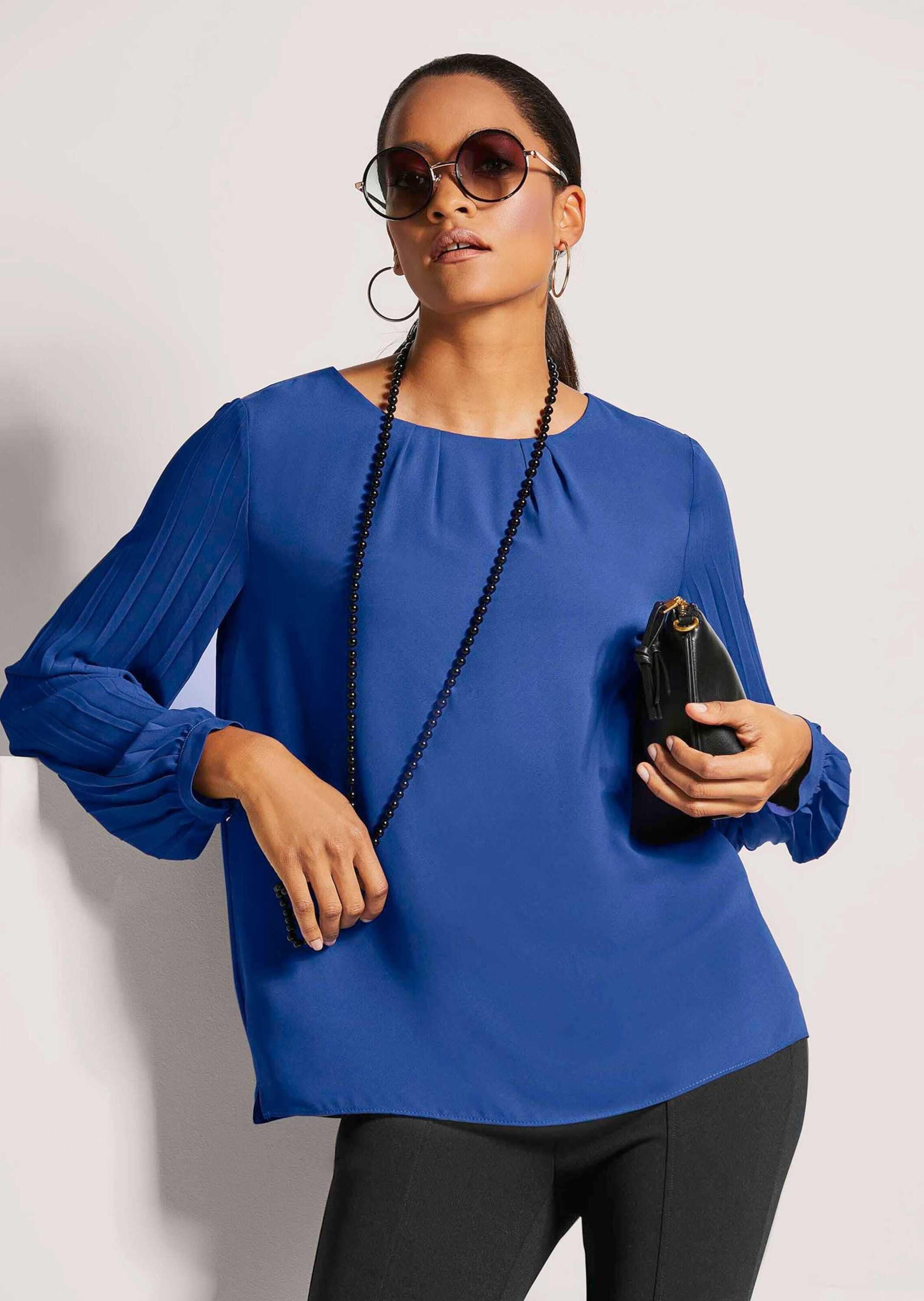 MADELEINE Langarmbluse Bluse zum Schlüpfen