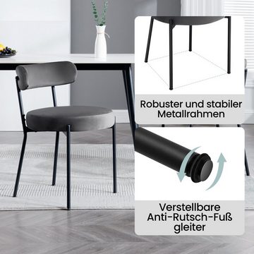 EUGAD Esszimmerstuhl (4 St), Design Stuhl modern, für Esszimmer Wohnzimmer Küche