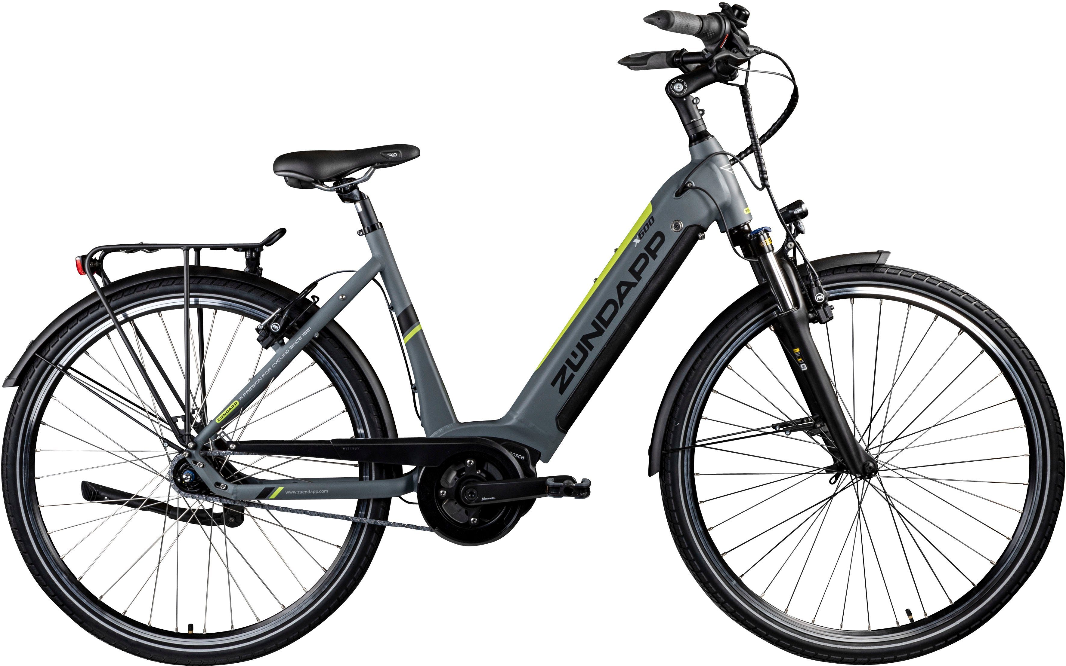 Zündapp E-Bike X600, 7 Gang Shimano Nexus Schaltwerk, Nabenschaltung, Mittelmotor, 400 Wh Akku, Pedelec, Elektrofahrrad für Damen u. Herren, Cityrad