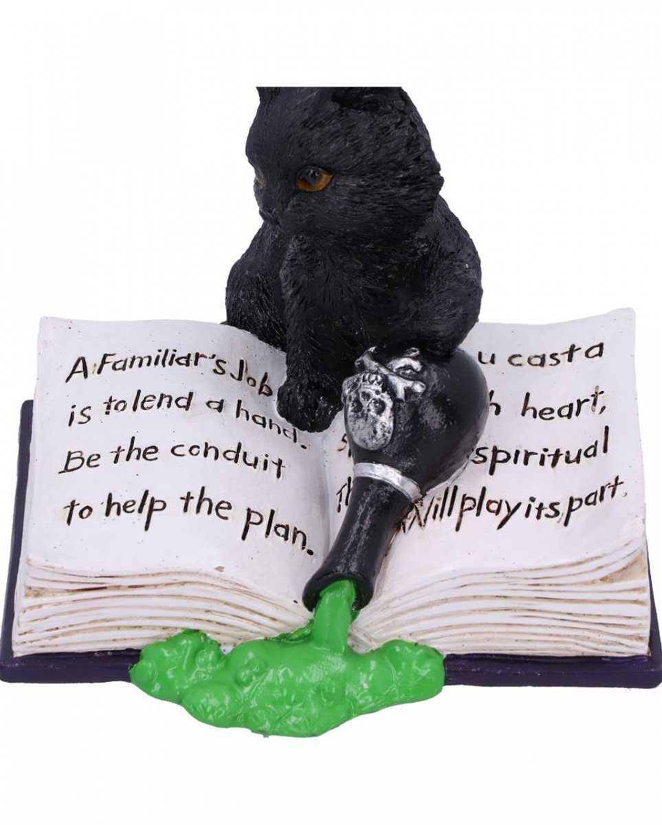 10,5cm Katze Giftfläschchen mit Schwarze Dekofigur Horror-Shop