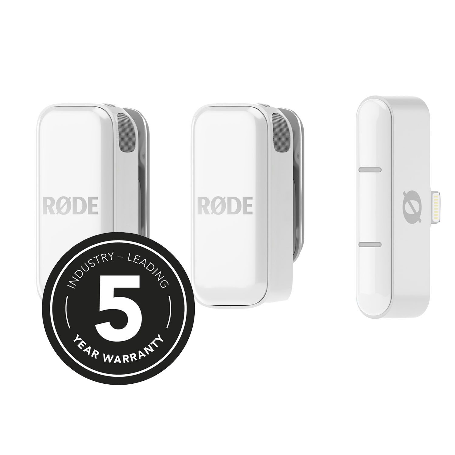 RØDE Rode Wireless Micro Drahtloses Mikrofon-System Lightning Weiss Digitales Aufnahmegerät (Drahtlos-Mikrofonsystem für IOS mit Lightning)