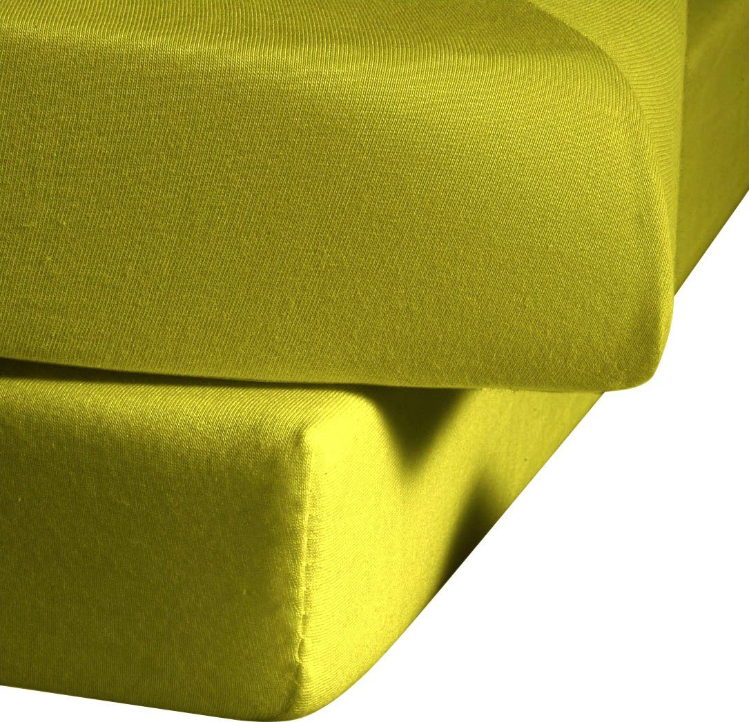 fleuresse Betttuch Colours, Mako-Satin, Gummizug: ohne, günstig online kaufen