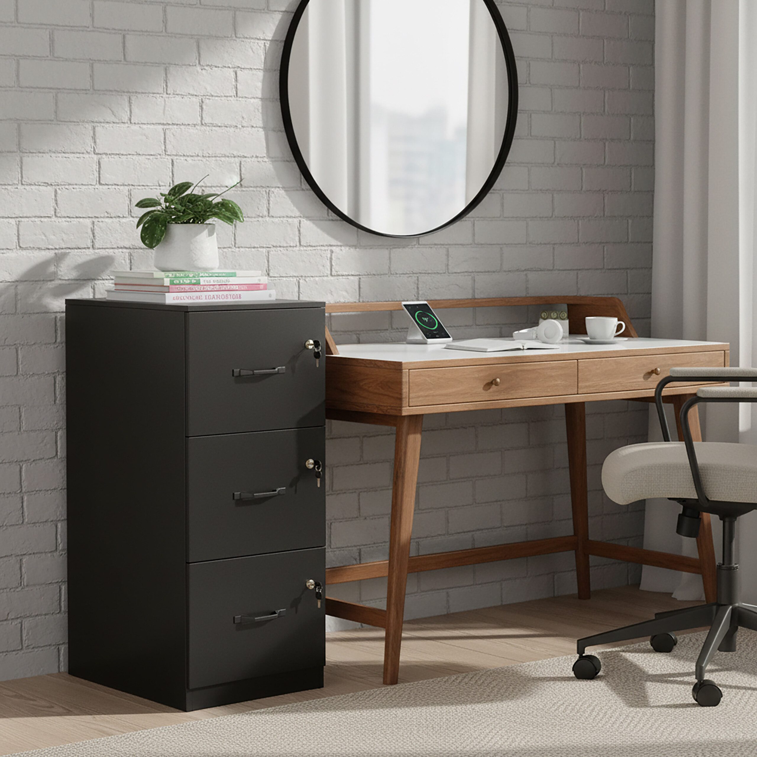 relaxdays Aktenschrank Hängeregist schwarz günstig online kaufen