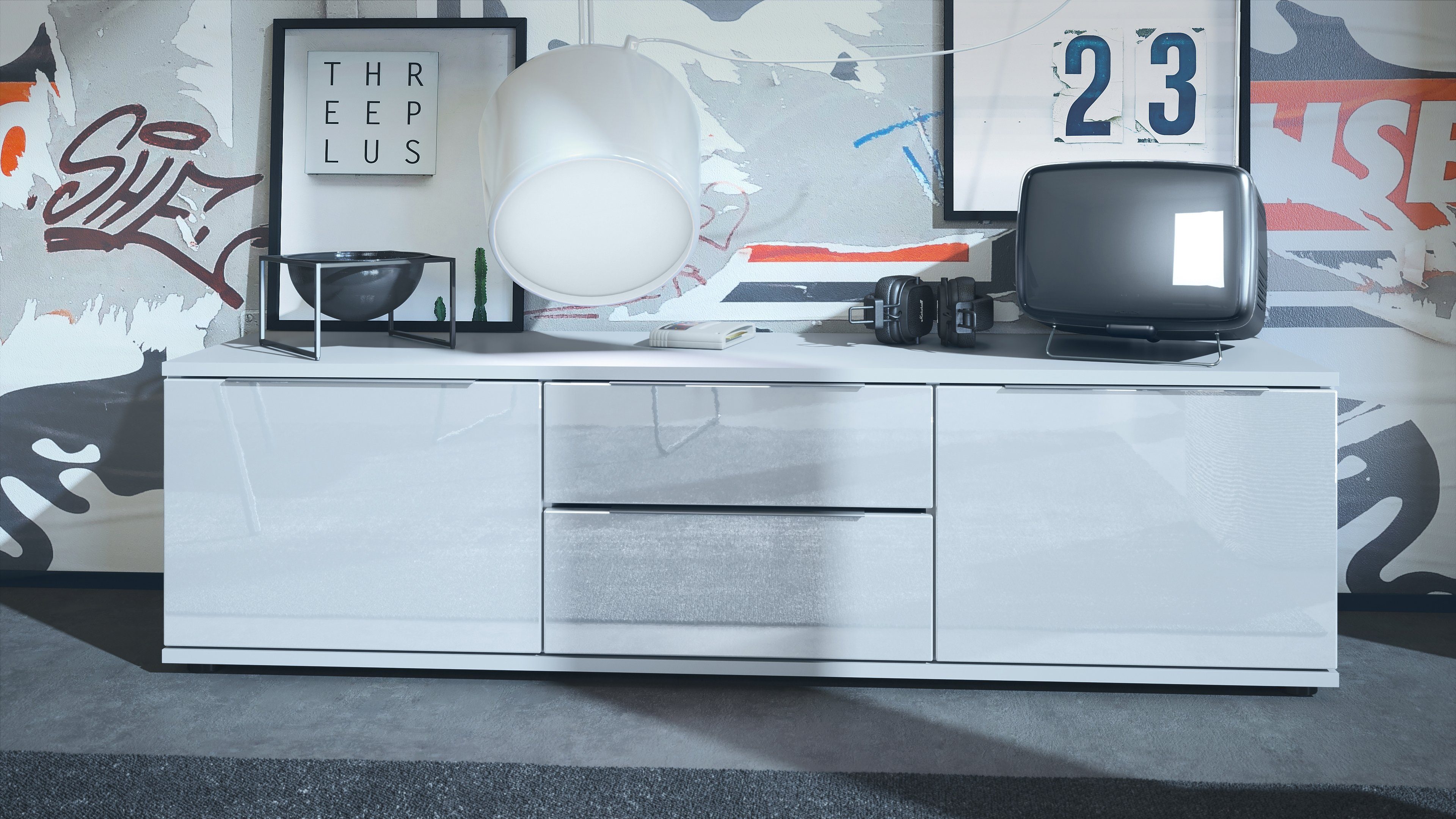 Vladon Lowboard Linio V1 (Fernsehtisch, mit günstig online kaufen