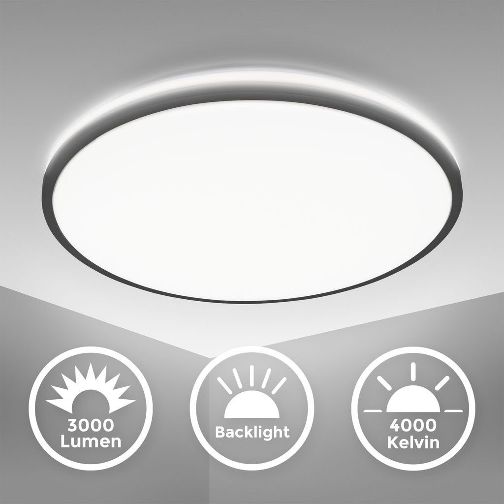 B.K.Licht Deckenleuchte LED Deckenlampe 38cm Backlight günstig online kaufen