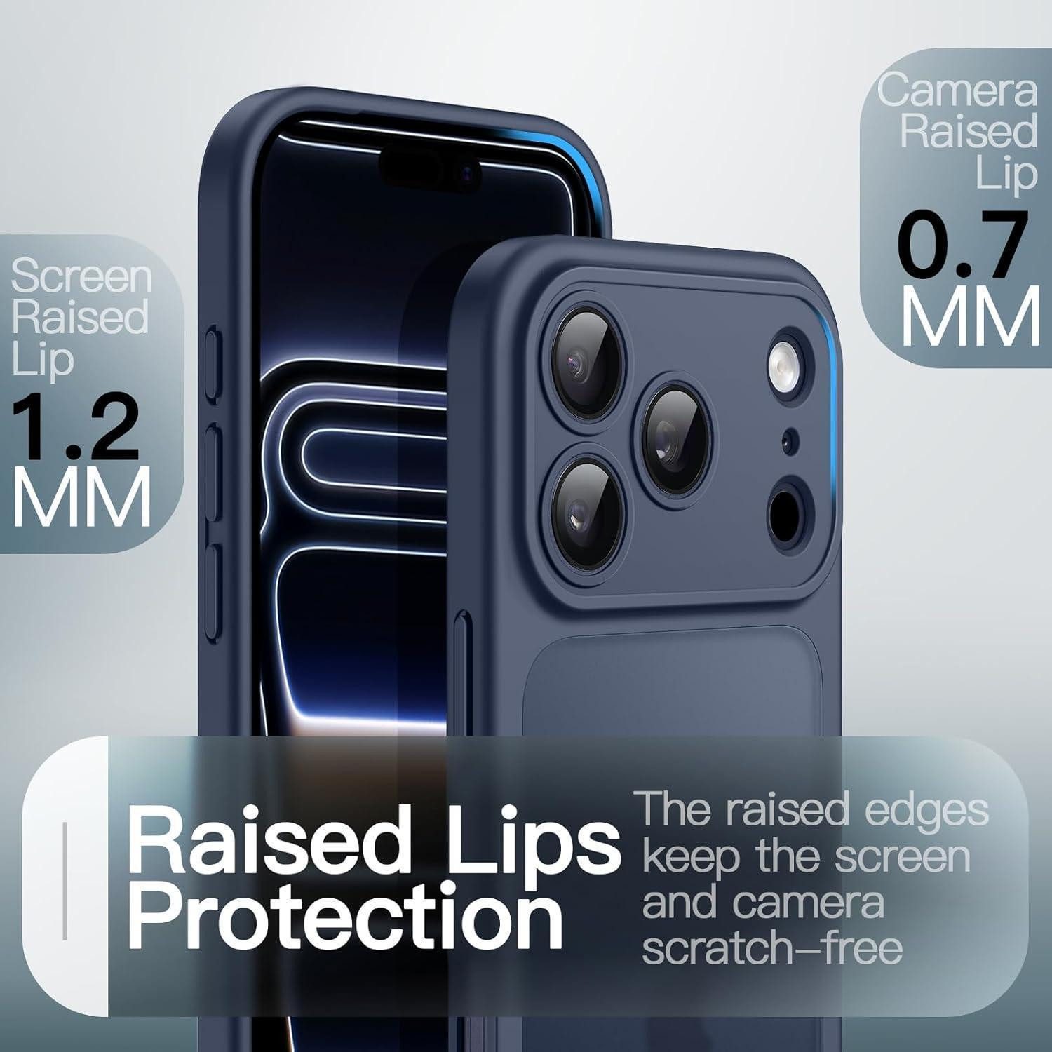 LuxusKollektion Handyhülle Handyhülle iPhone 17 Pro stoßfest Kameraschutz matt Dunkelblau – Bild 5 von 5