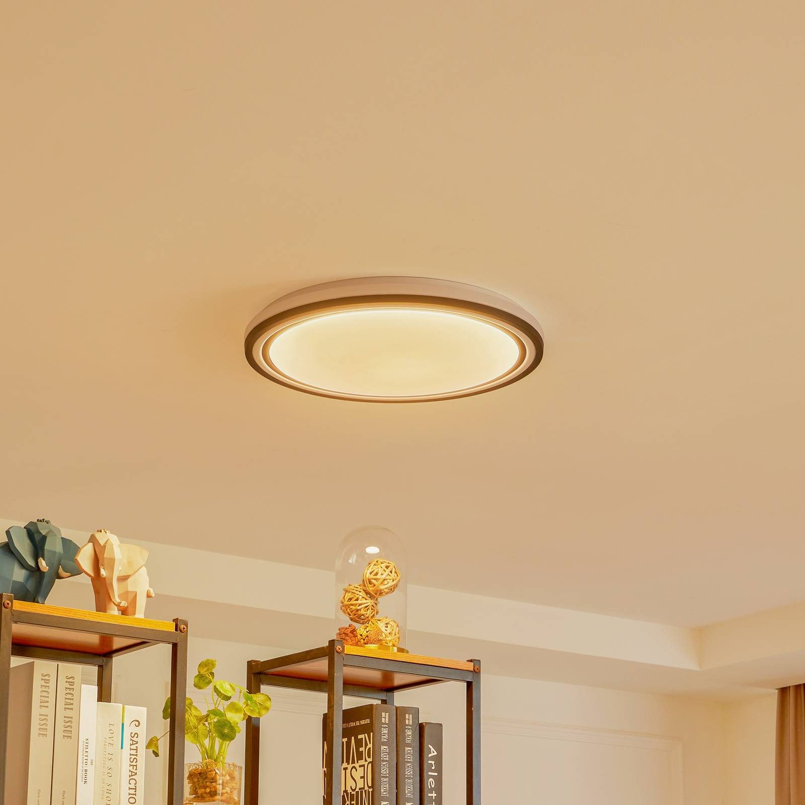 Lindby Deckenleuchten Arvada, LED, Kunststoff Weiß Farbwechsel RGB + weiß IP20, LED 30 W gesamt, Farbwechsel RGB + weiß