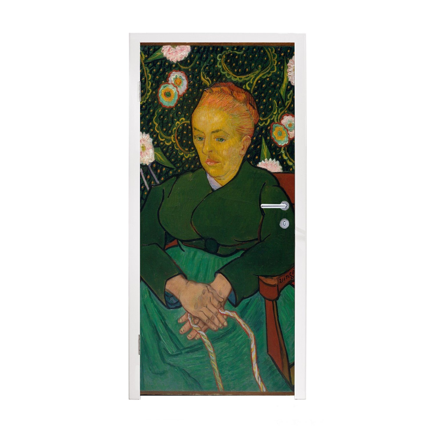 MuchoWow Türtapete Porträt von Augustine Roulin - Vincent van Gogh, Matt, bedruckt, (1 St), Fototapete für Tür, Türaufkleber, 75x205 cm