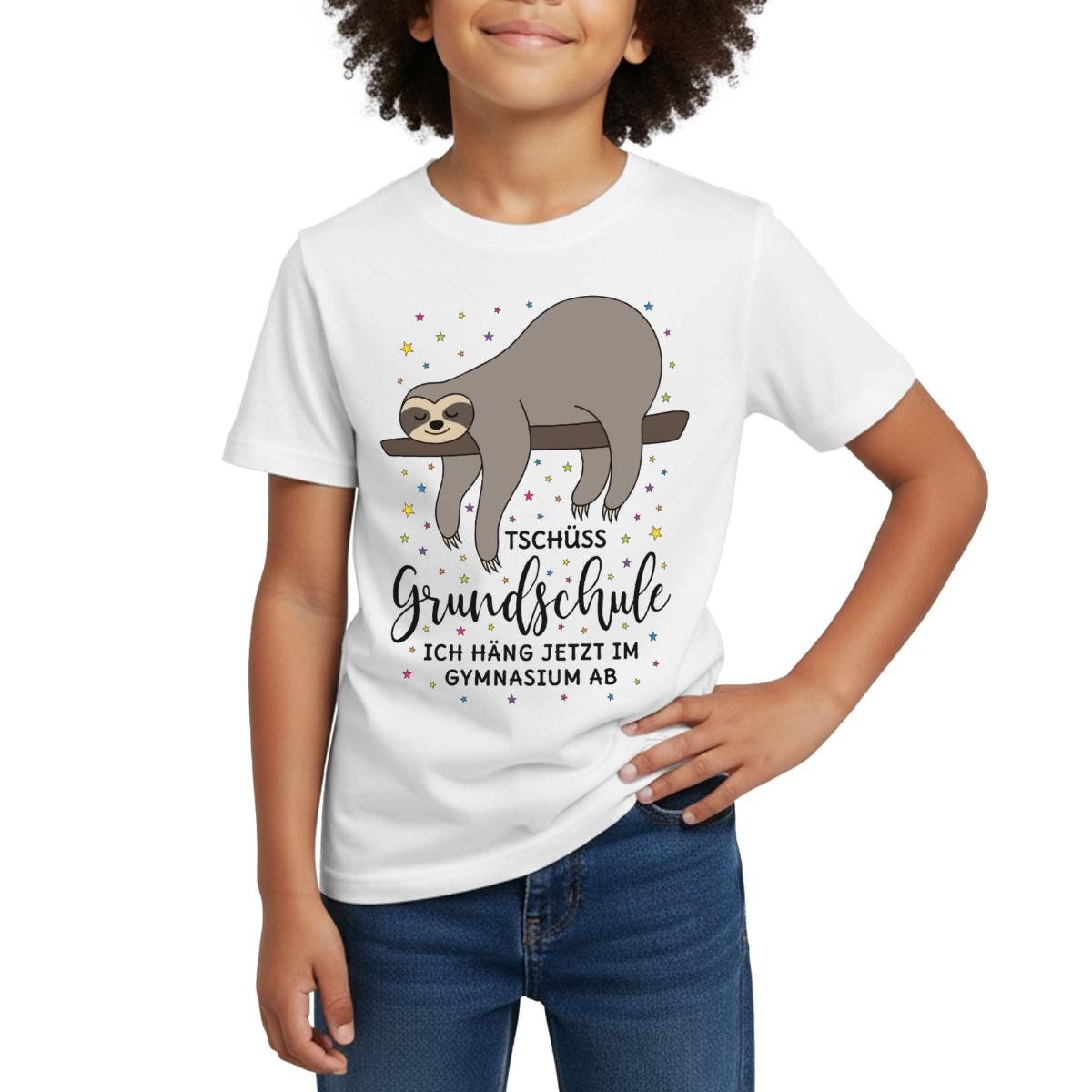 T-Shirt Tschüss Grundschule Faultier Grundschulabschluss Kinder T-Shirt