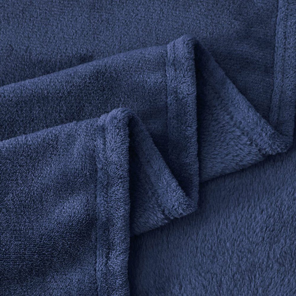 Wohndecke Kuscheldecke Flauschig Dunkelblau( Grau decke Fleece GelldG - Decke, Decke 200*230) Sofa Warme