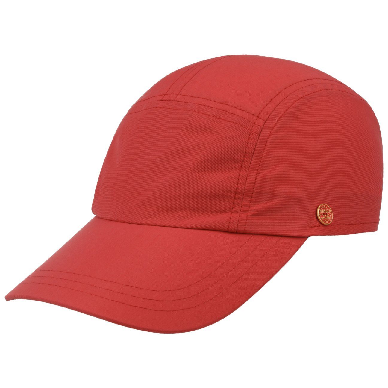 Mayser Baseball Cap (1-St) Sonnencap Hinten geschlossen, Made in the EU rot