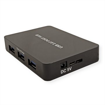 VALUE USB 3.2 Gen 1 Desktop Hub 7 Ports, mit Netzteil Computer-Adapter