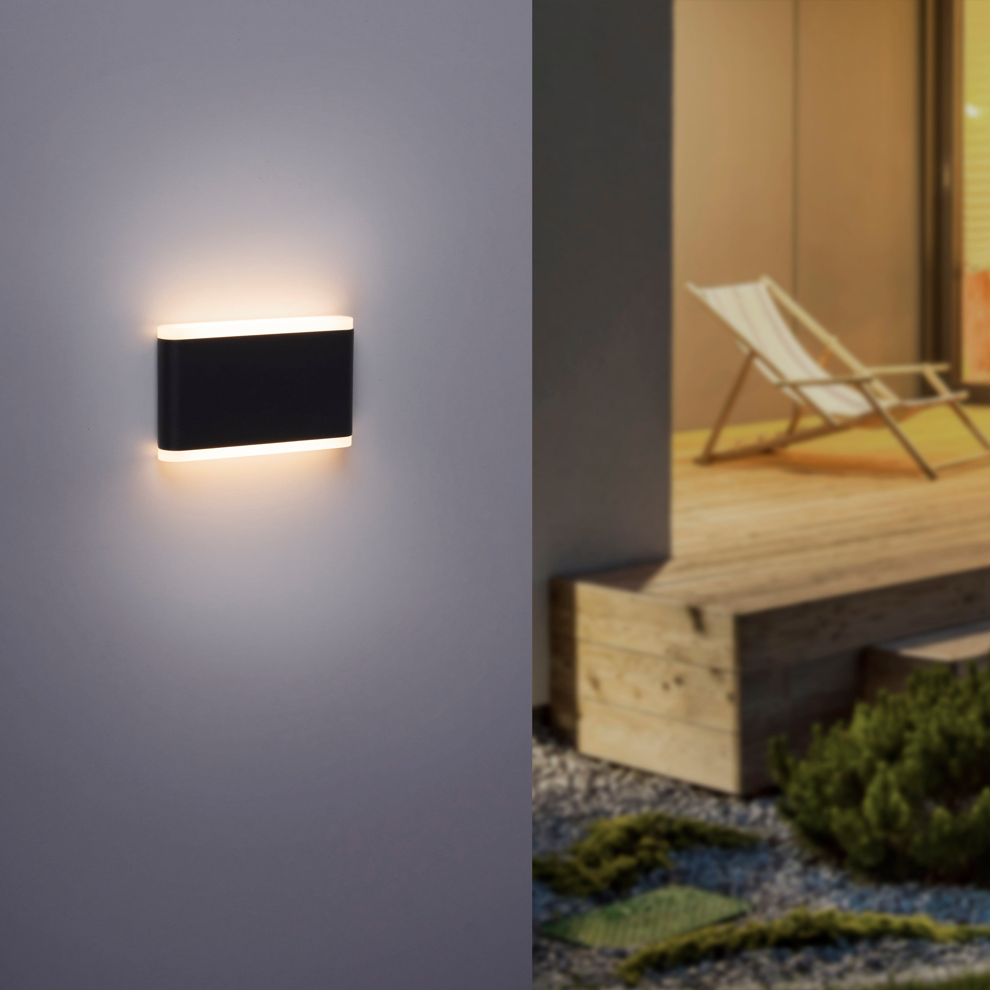 Paul Neuhaus LED Außen-Wandleuchte ELSA, Warmweiß, IP65 LED fest integriert