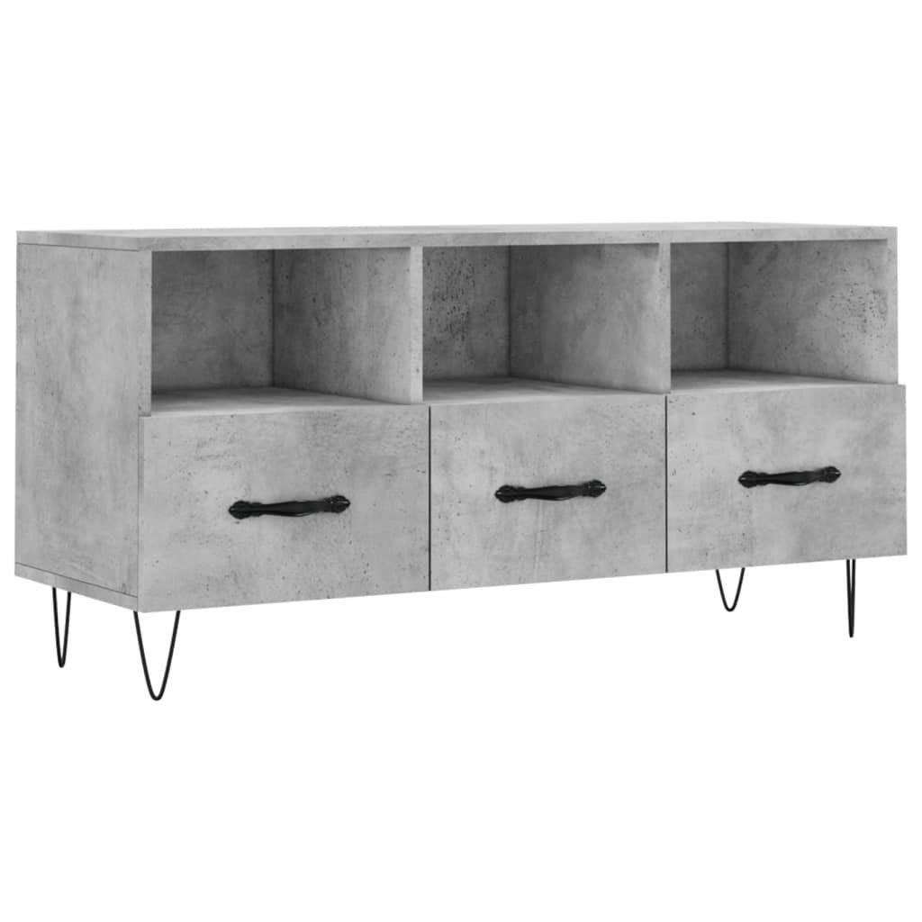 vidaXL TV-Schrank TV-Schrank Betongrau 102x36x50 cm Holzwerkstoff (1-St)