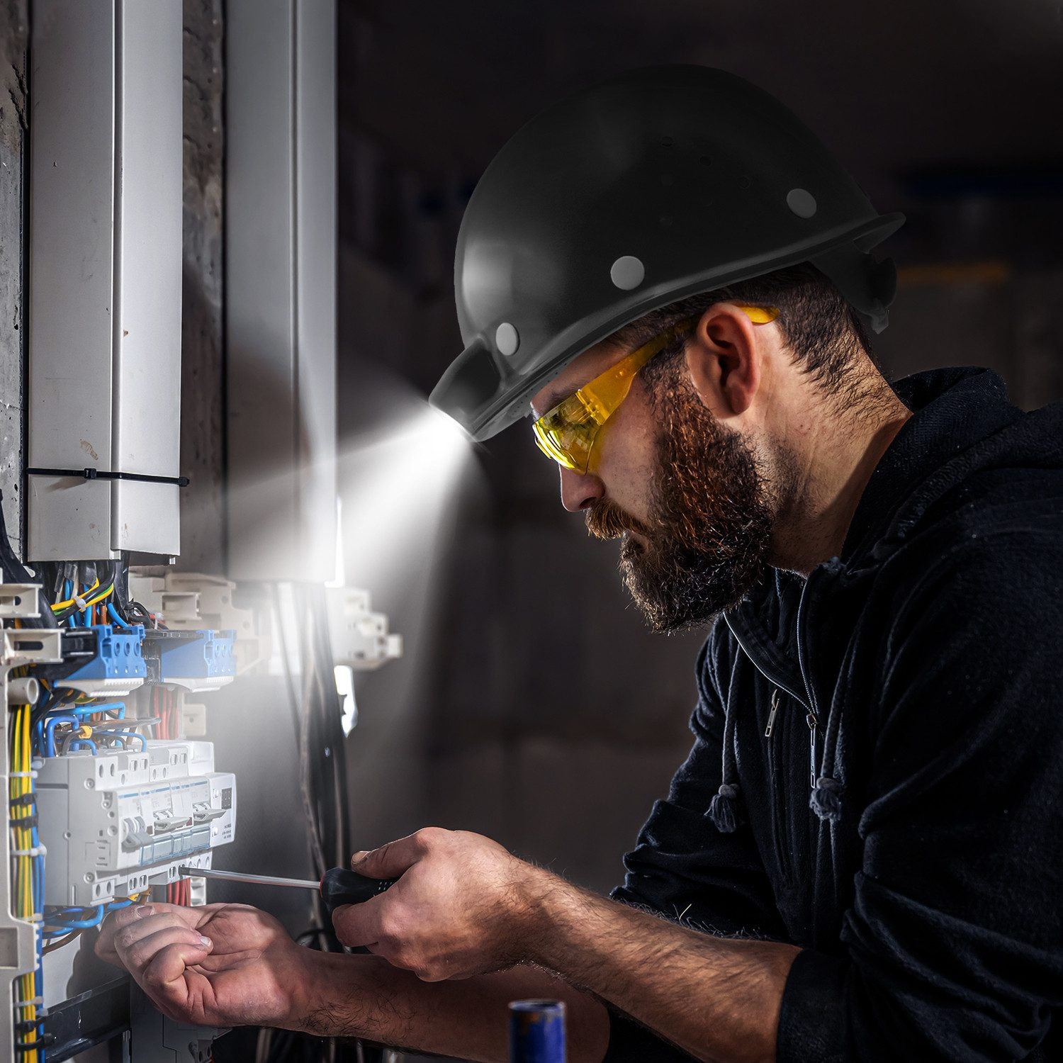 Mustbau Schutzhelm Bauhelm EN397, ABS Arbeitshelm mit Schweißband für Bau & Industrie, Sicherheitshelm für 53-65 cm Kopfumfang verstellbar