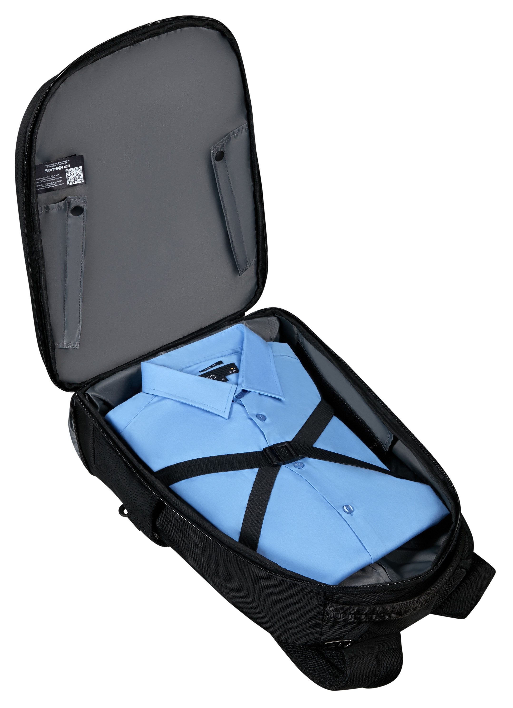Samsonite Laptoprucksack GUARDIT 3.0 mit Trolleyfunktion, 2 Rollen Teleskopgriff Businessrucksack