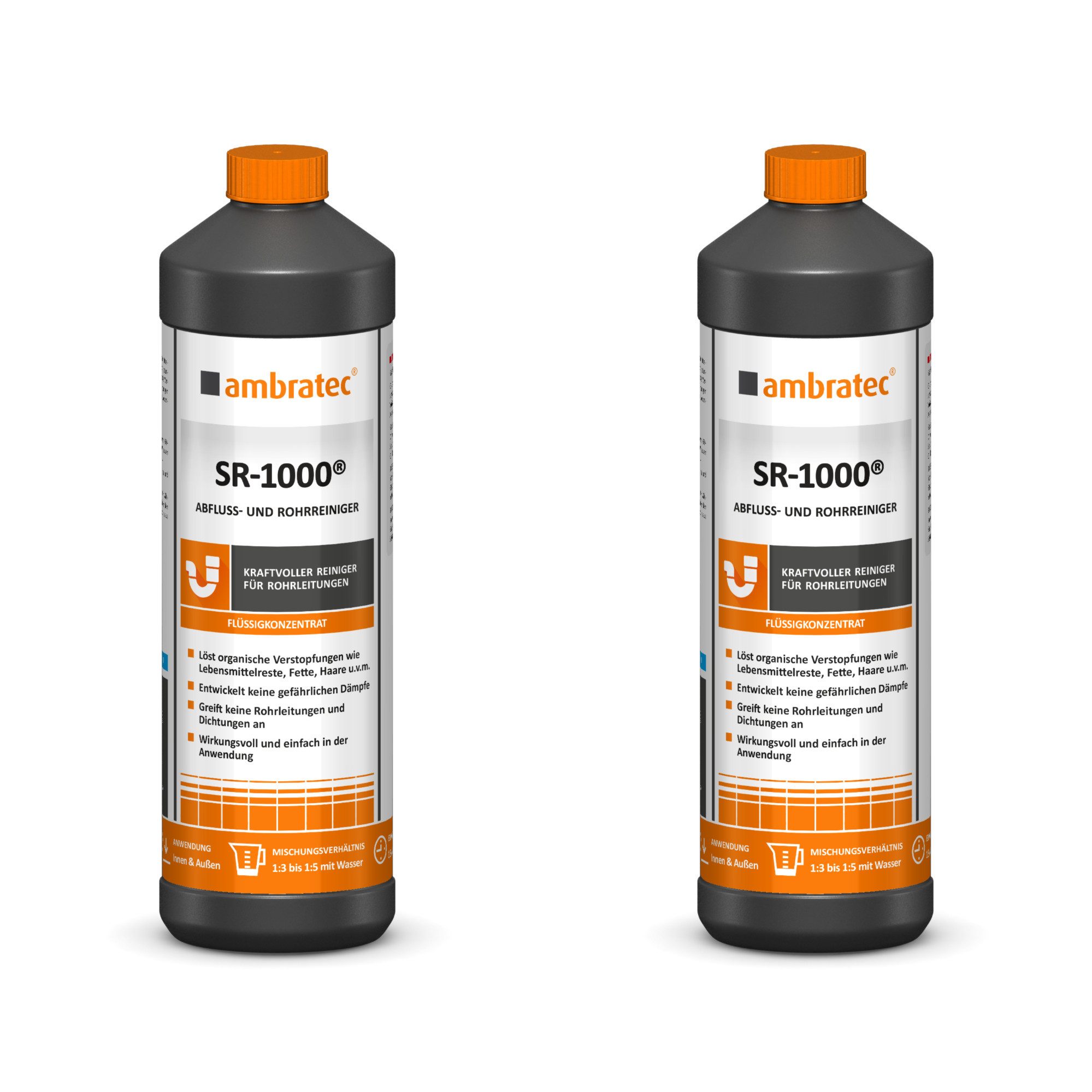 ambratec 2x SR-1000® ABFLUSS- UND ROHRREINIGER - portofrei - Rohrreiniger