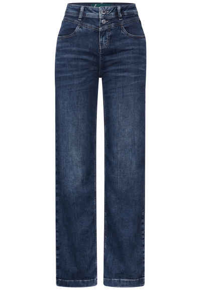 STREET ONE Weite Jeans - Weite Palazzo Jeans - High Waist Denim