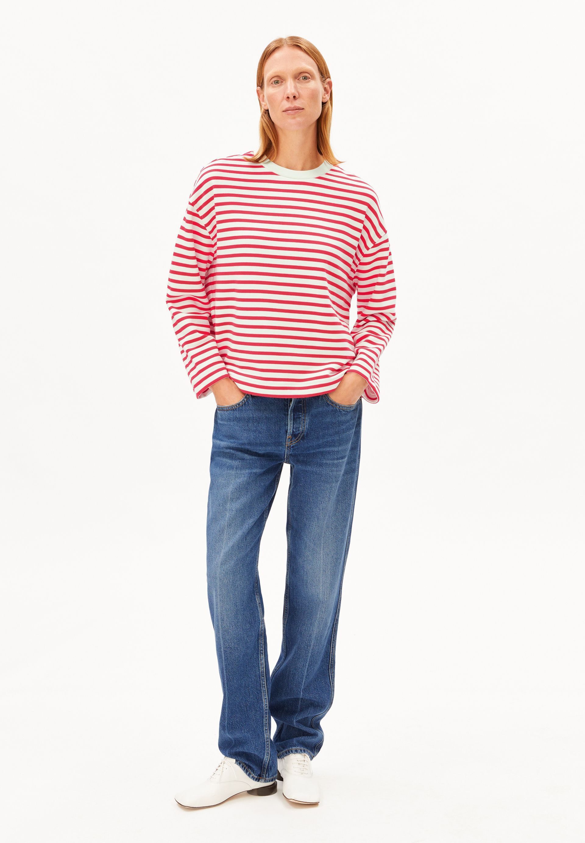 Armedangels Langarmshirt Frankaa Marlen Stripe