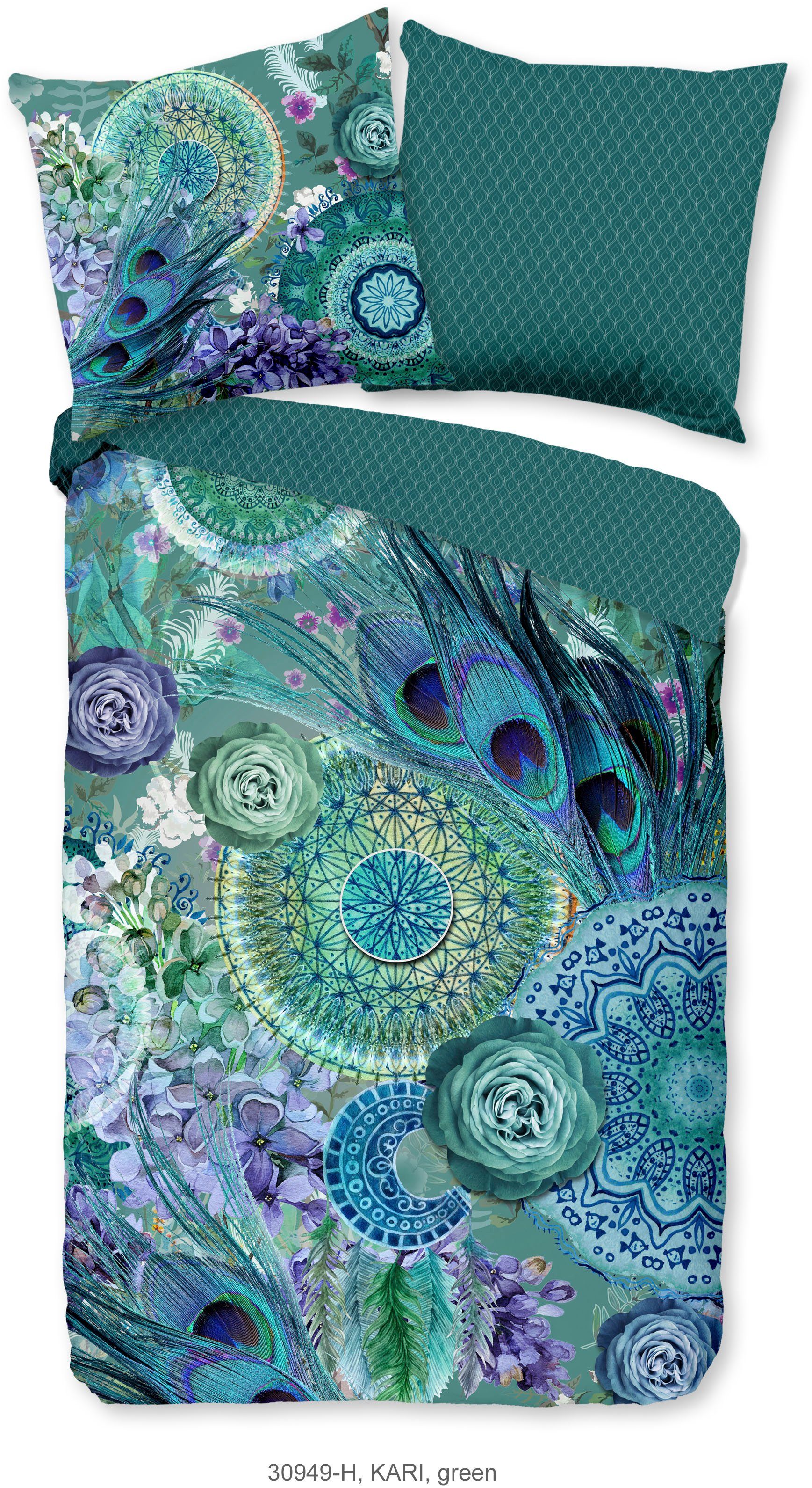 hip Wendebettwäsche »Kari«, Mako-Satin, 135x200, Reißverschluss, Wendeoptik günstig online kaufen