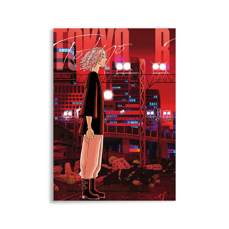 GalaxyCat Poster Cooles Tokyo Revengers Wandbild, Manjiro Sano auf Hartschaumplatte, Manjiro "Mikey" Sano, Tokyo Revengers auf Hartschaumplatte