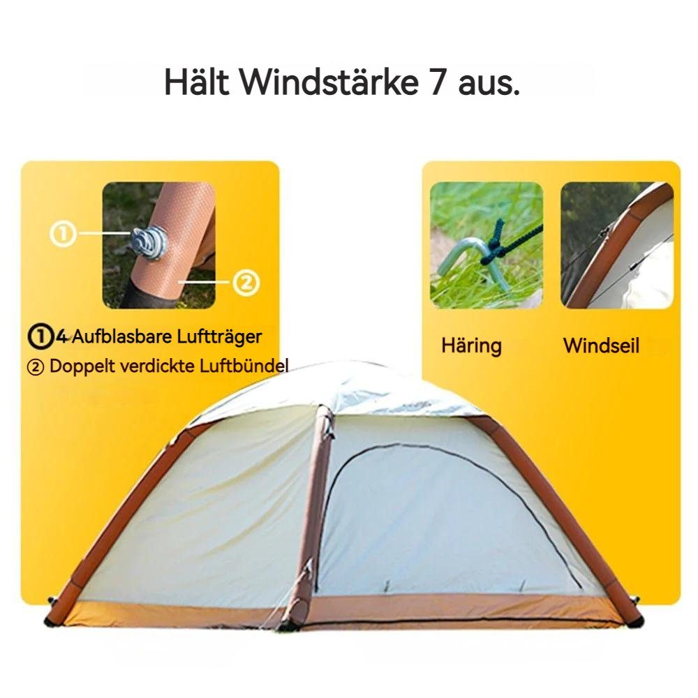 aerogogo aufblasbares Zelt ein Button Zelt, Ultraleicht,Tragbar,Wasserdicht Camping 3, Automatisches Personen