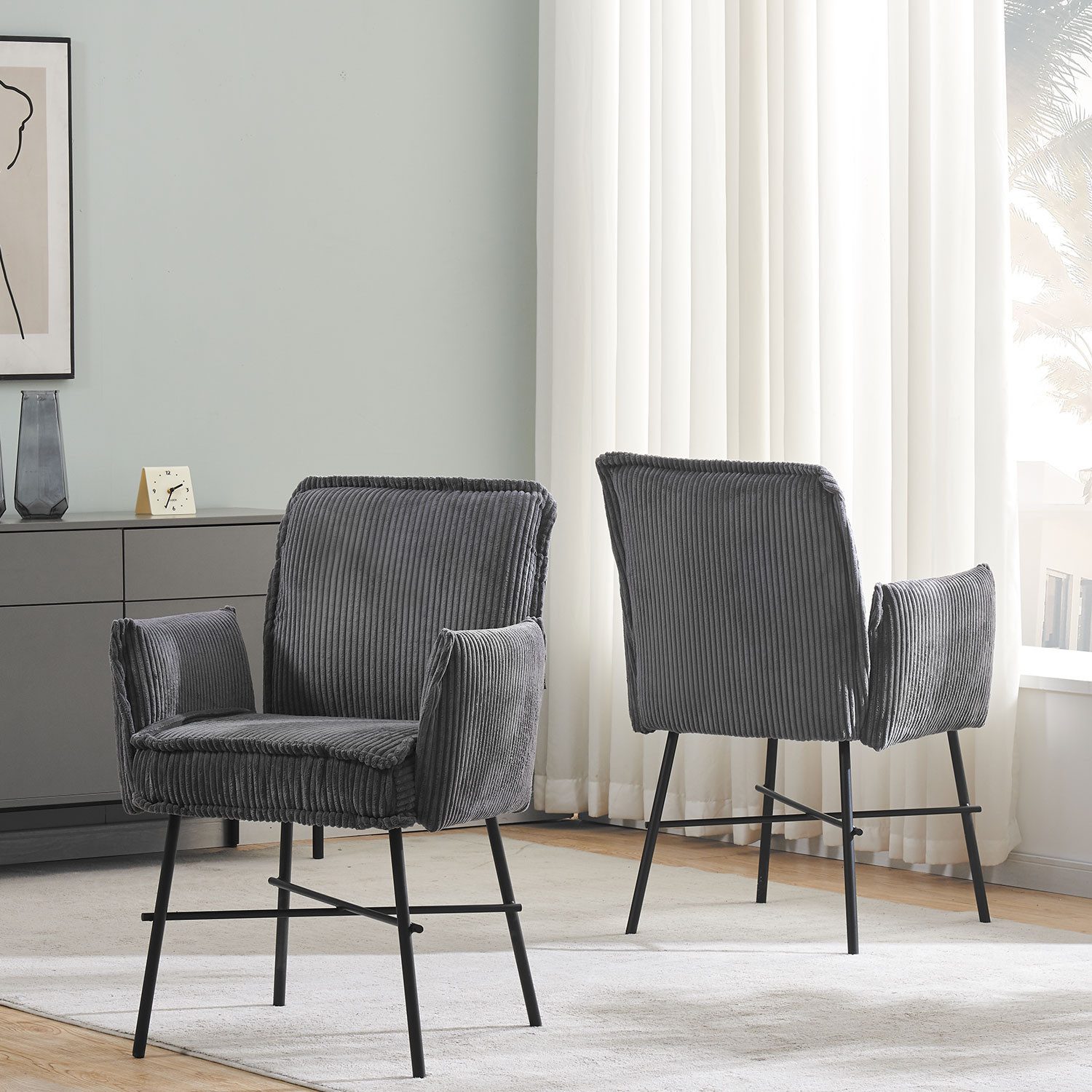 B&D home Polsterstuhl JÜRGEN (1 St), gepolstert, Federkernbox, Armlehnen, s günstig online kaufen