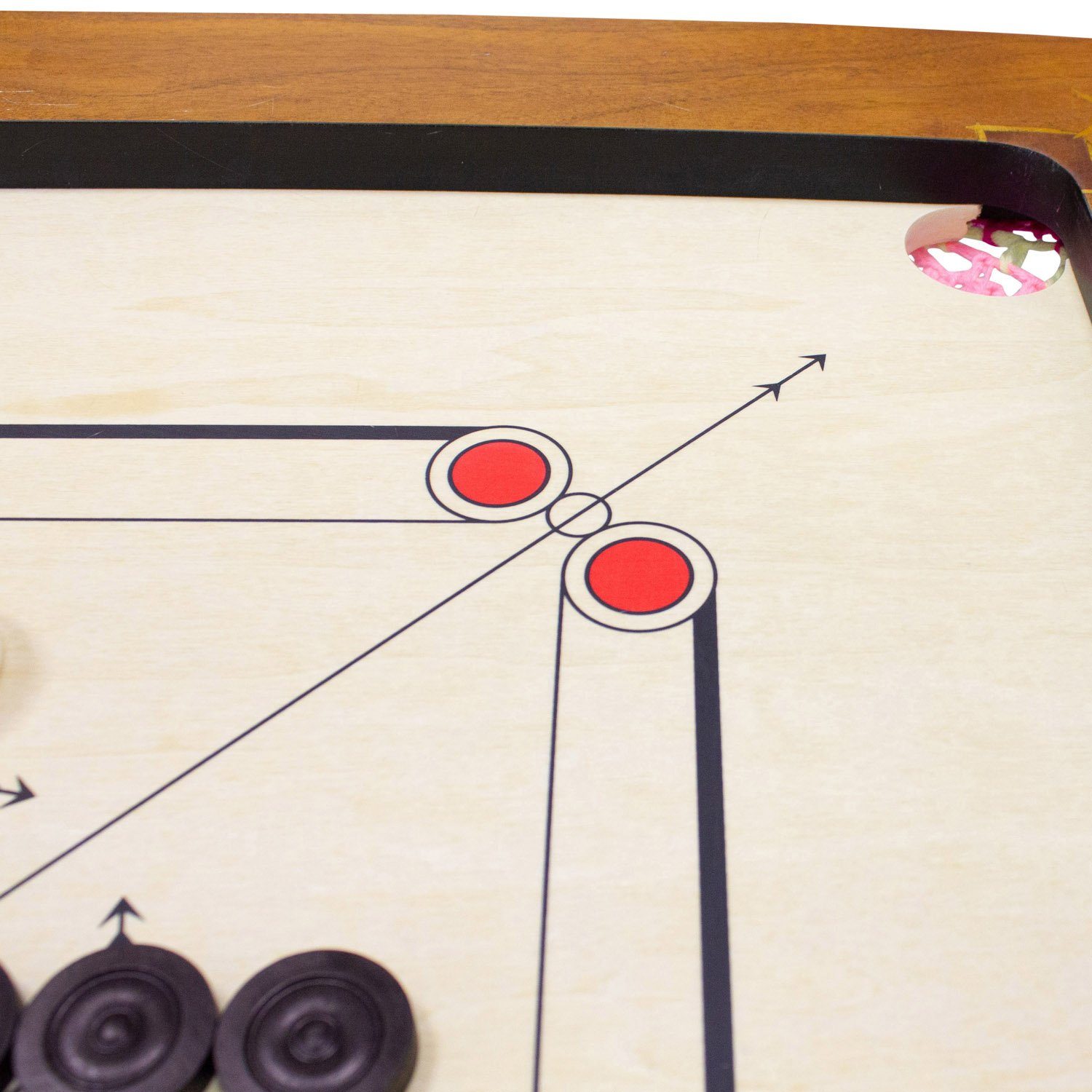 GICO Spielesammlung Carrom Board Synco Professional Turnier 74x74 Spielfäche - 2980