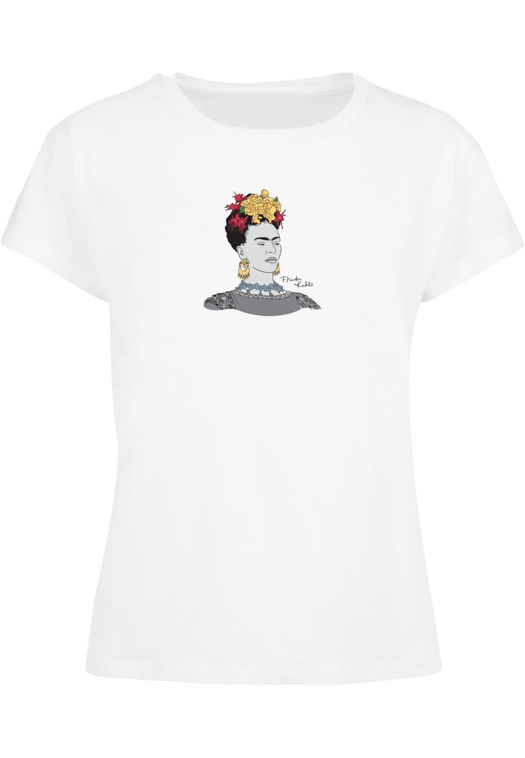 Merchcode T-Shirt Damen Ladies Frida Kahlo - Black and white Box Tee (1-tlg)