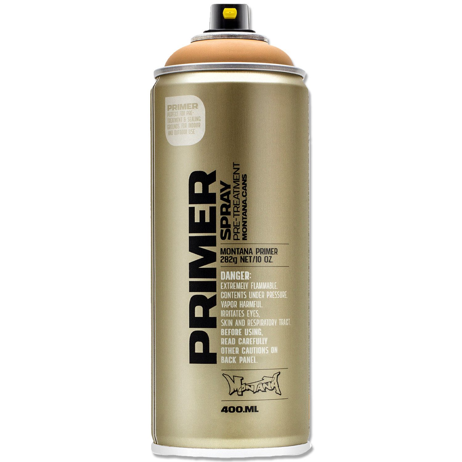 Montana Cans Sprühlack Sprühgrundierung, Montana PRIMER, Polystyrol, Hellbraun, 400ml