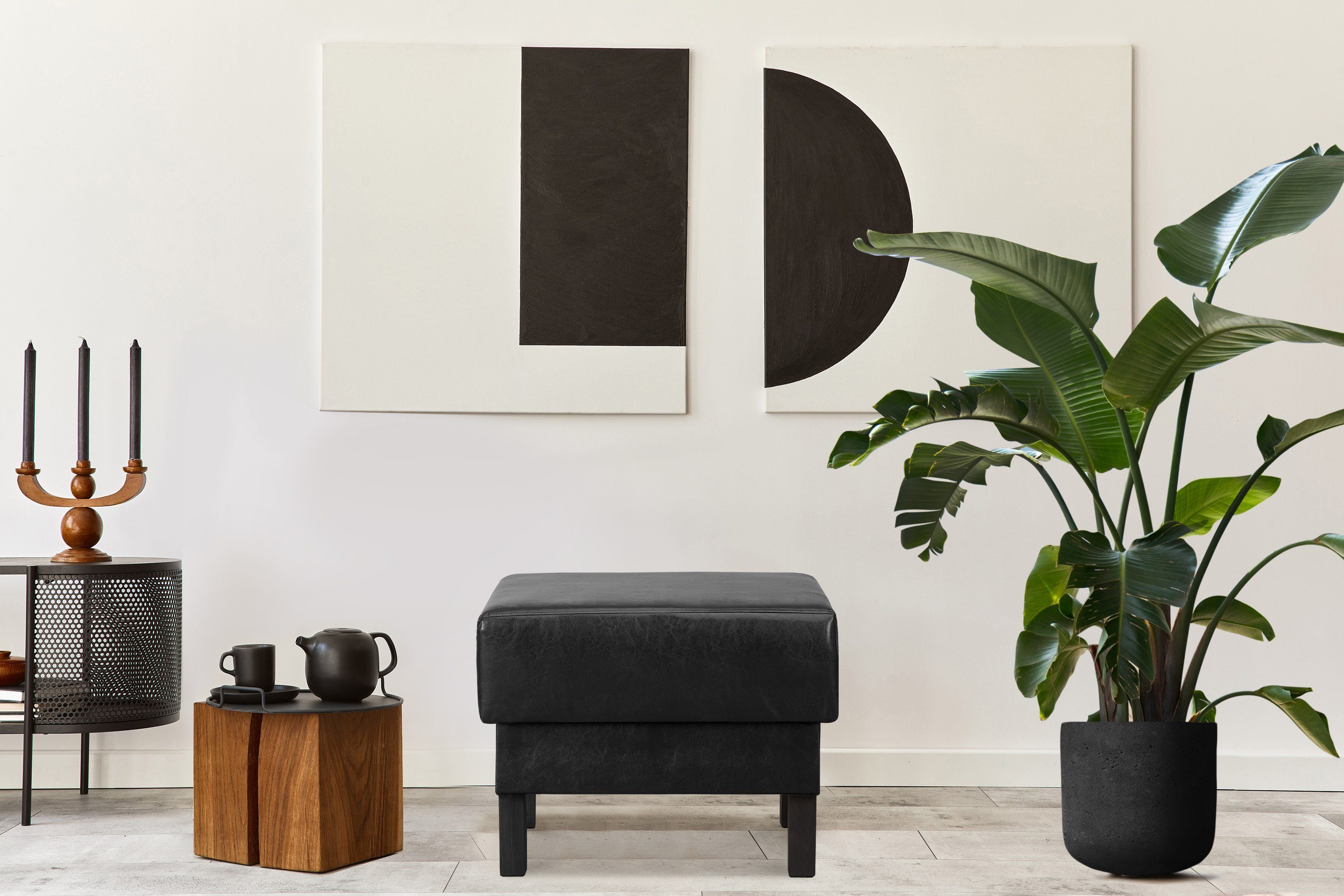 KONSIMO® Sitzhocker ESPECTO Pouffe Hocker, Kunstleder-Puffsessel, günstig online kaufen