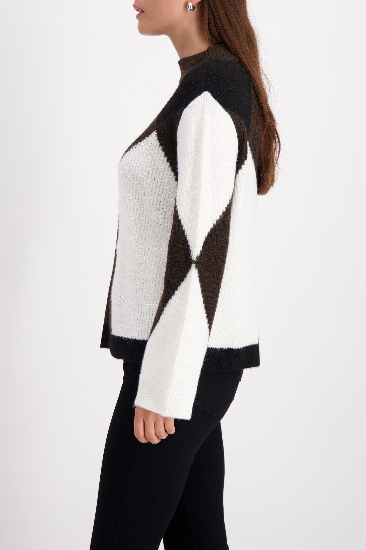 Monari Strickpullover Regular fit mit Rundhalsausschnitt