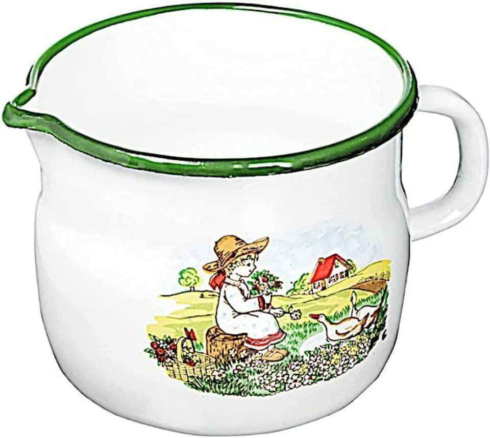 Karl Krüger Milchtopf Milchtopf Gänsekind 10 cm, Emaille, mehrfarbig, (1-tlg)