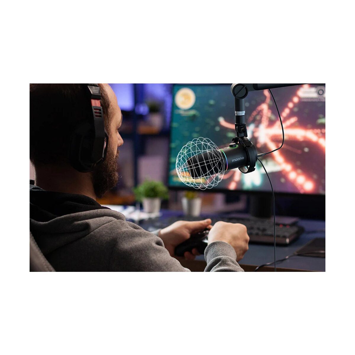 Maono Streaming-Mikrofon Maono PD200X dynamisches USB/XLR Mikrofon schwarz