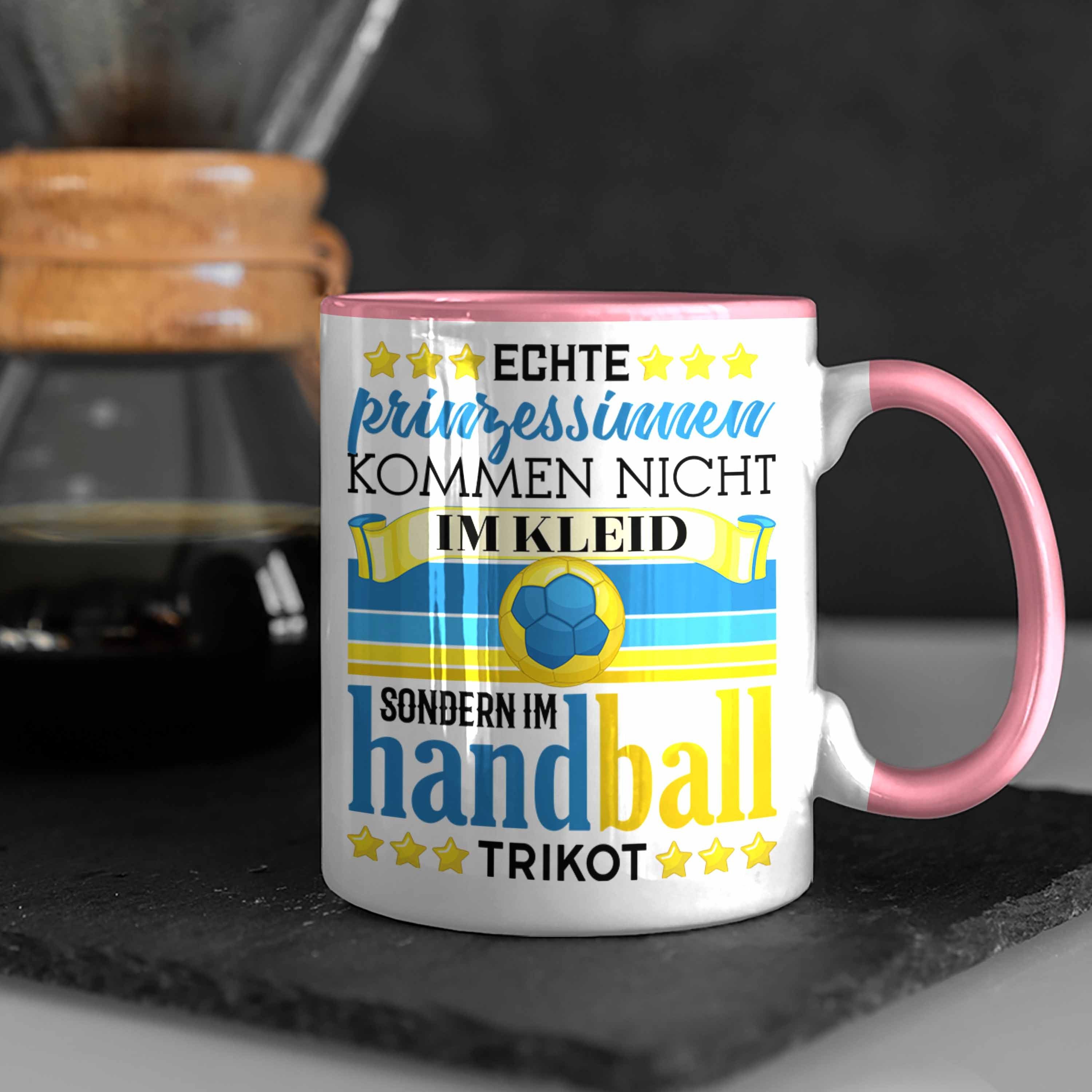 Spruch Tasse Trendation Geschenkidee Handball Frauen Geschenk Rosa Tasse Handball-Spielerin
