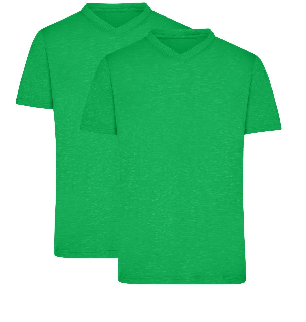 fern-green Doppelpack Nicholson & und T-Shirt Freizeit (Doppelpack, schnelltrocknend Stück) T-Shirt Sport feuchtigkeitsregulierend für 2 James und Funktions Atmungsaktiv, Herren JN750