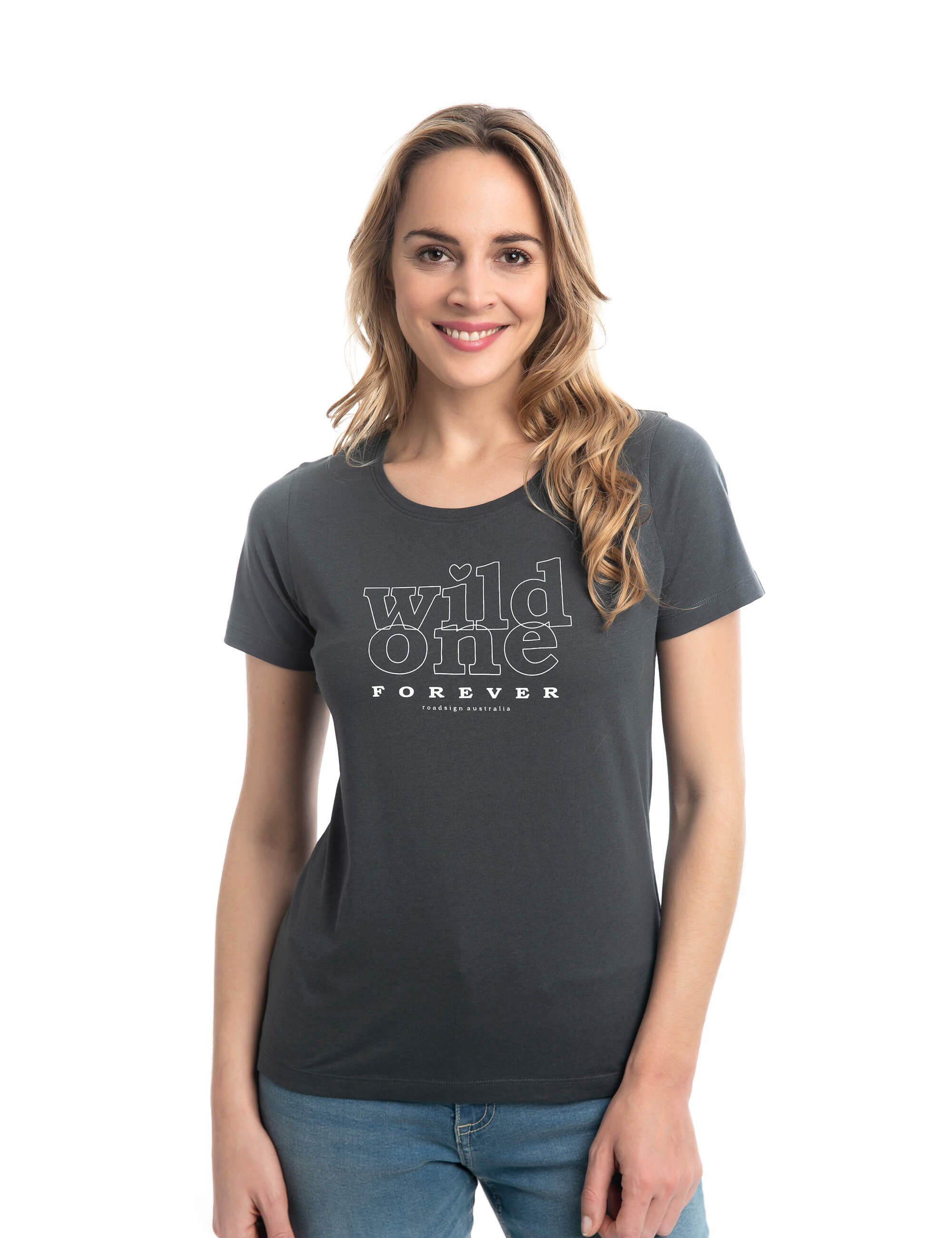 ROADSIGN australia T-Shirt Wild one (1-tlg) mit Aufdruck &  Rundhalsausschnitt, 100 % Baumwolle | V-Shirts