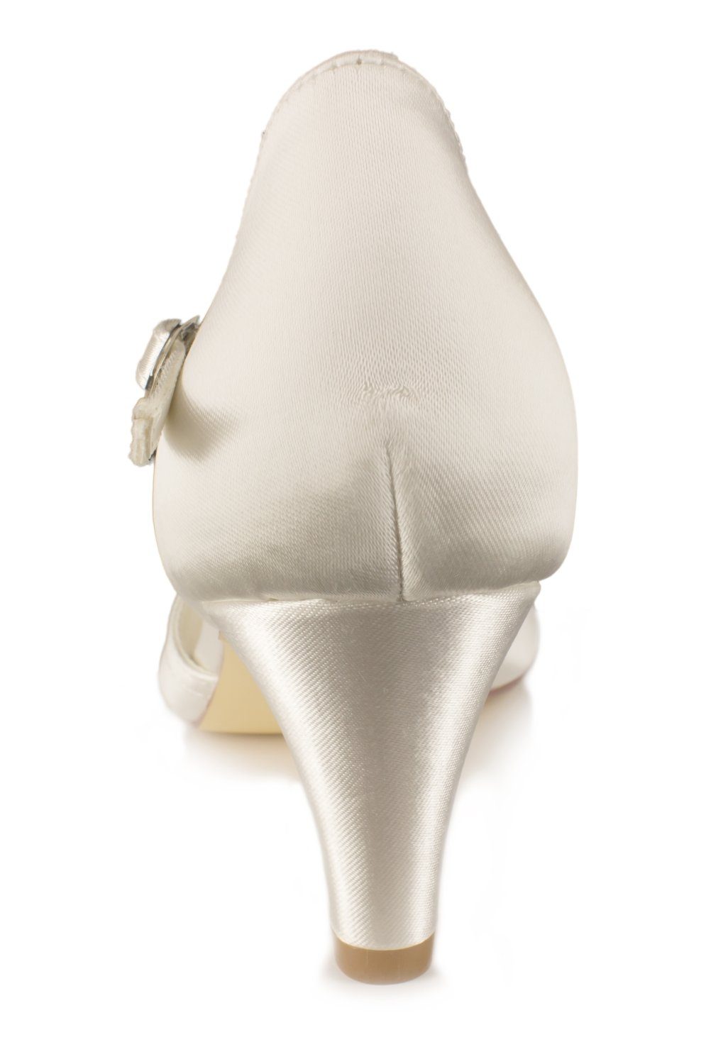 White Lady 752 ivory Satin - einfärbbare Brautschuhe Slingpumps – Bild 3 von 4